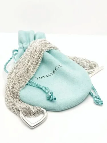 Tiffany & Co. Sterling Sliver Open Heart Multi Chain